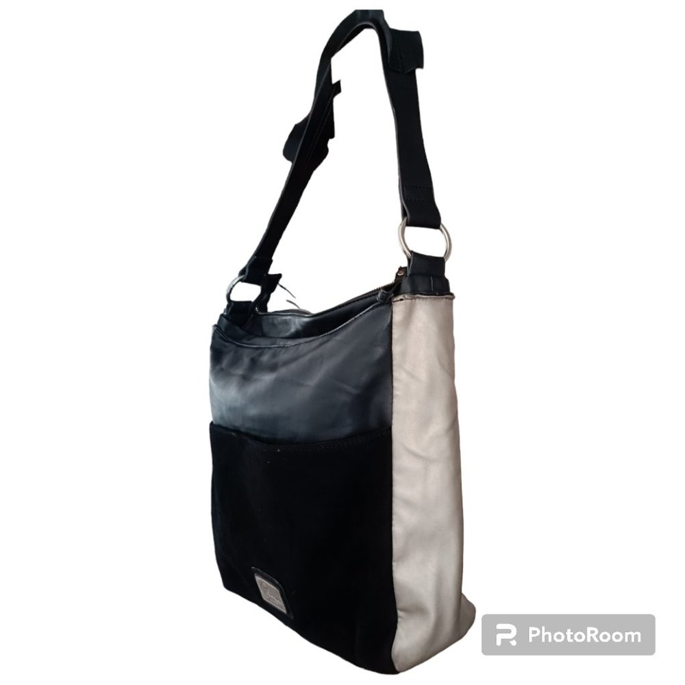 👜CÉLINE DION Vintage Black & Silver Shoulder Bag - Picture 2 of 16